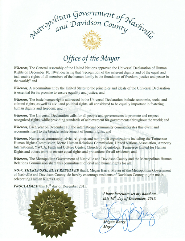 Governor's Proclamation