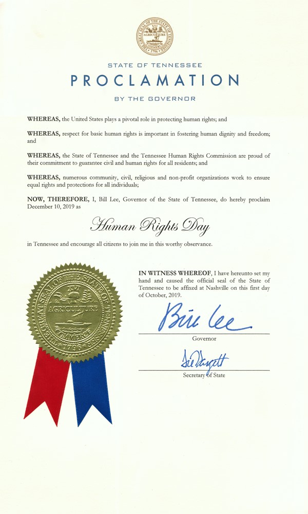 Governor's Proclamation